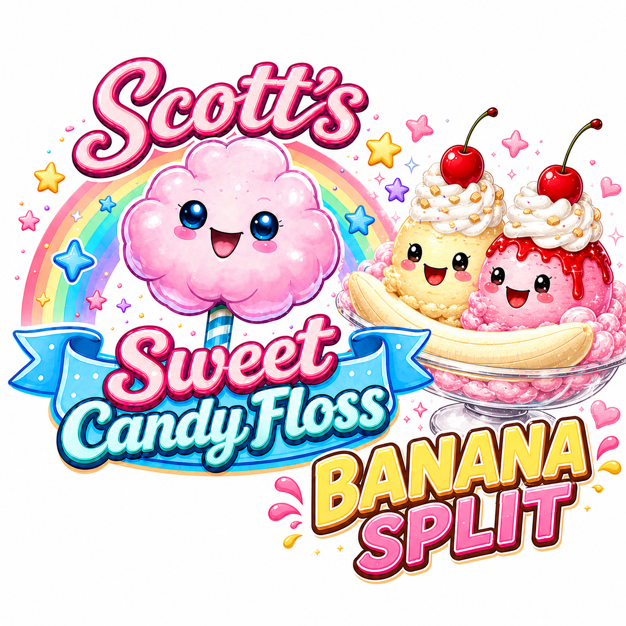 Banana Split Candy Floss