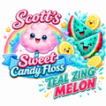 Teal Zing Melon Candy Floss