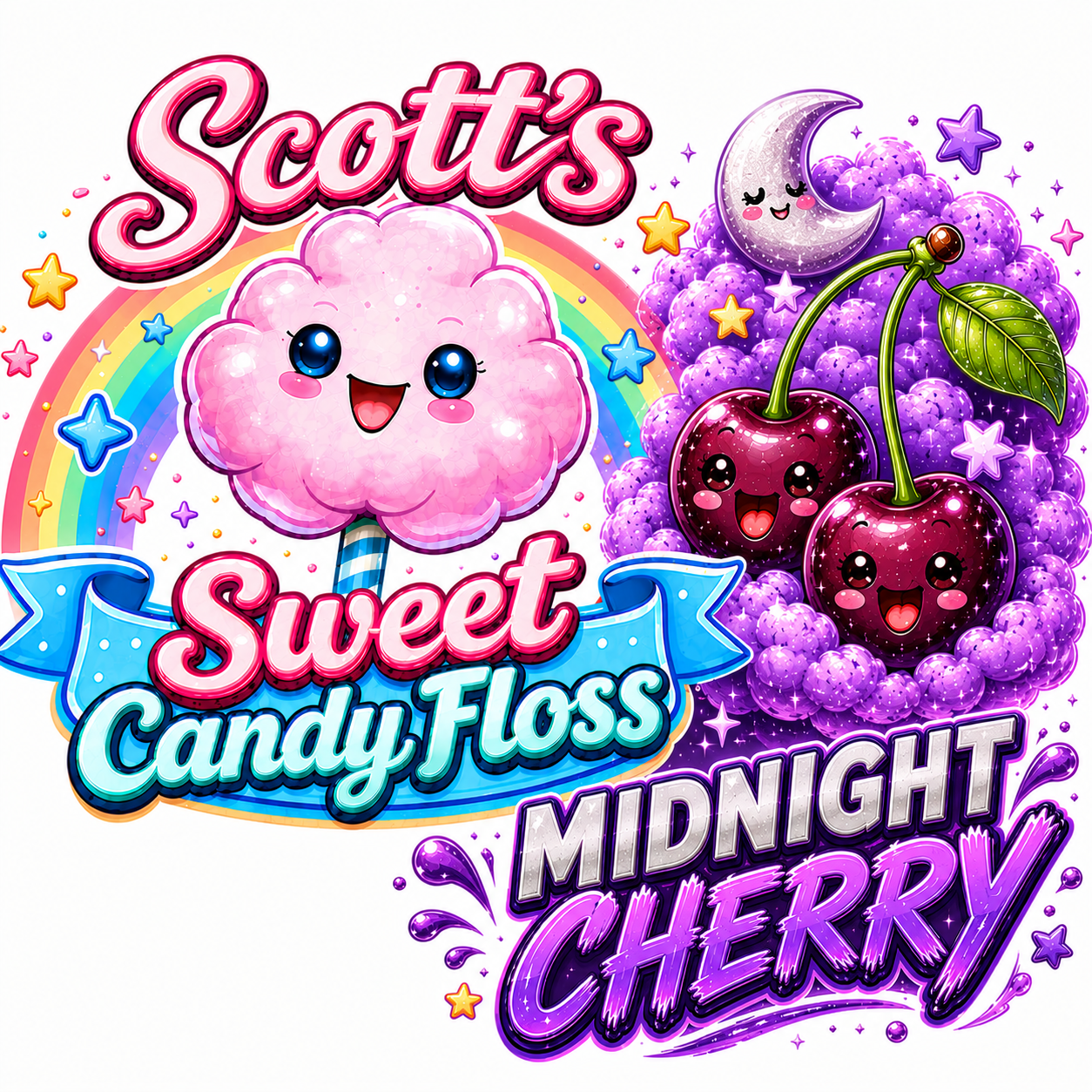 Midnight Cherry Candy Floss